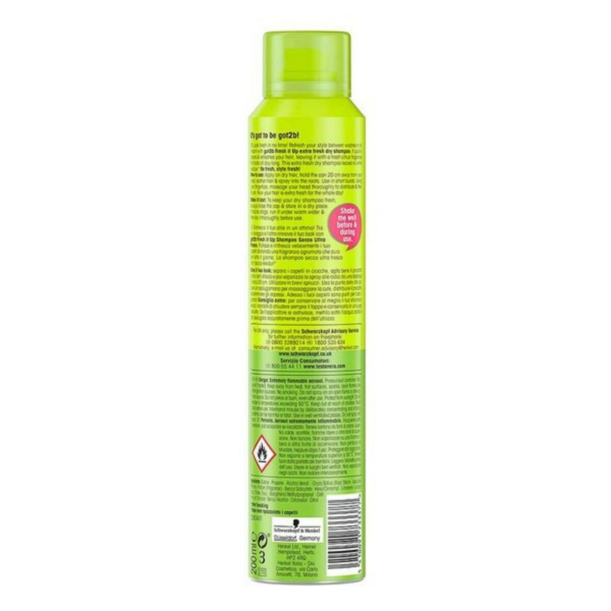 Сух Шампоан Got2b Extra Schwarzkopf Got2b Champú 200 ml